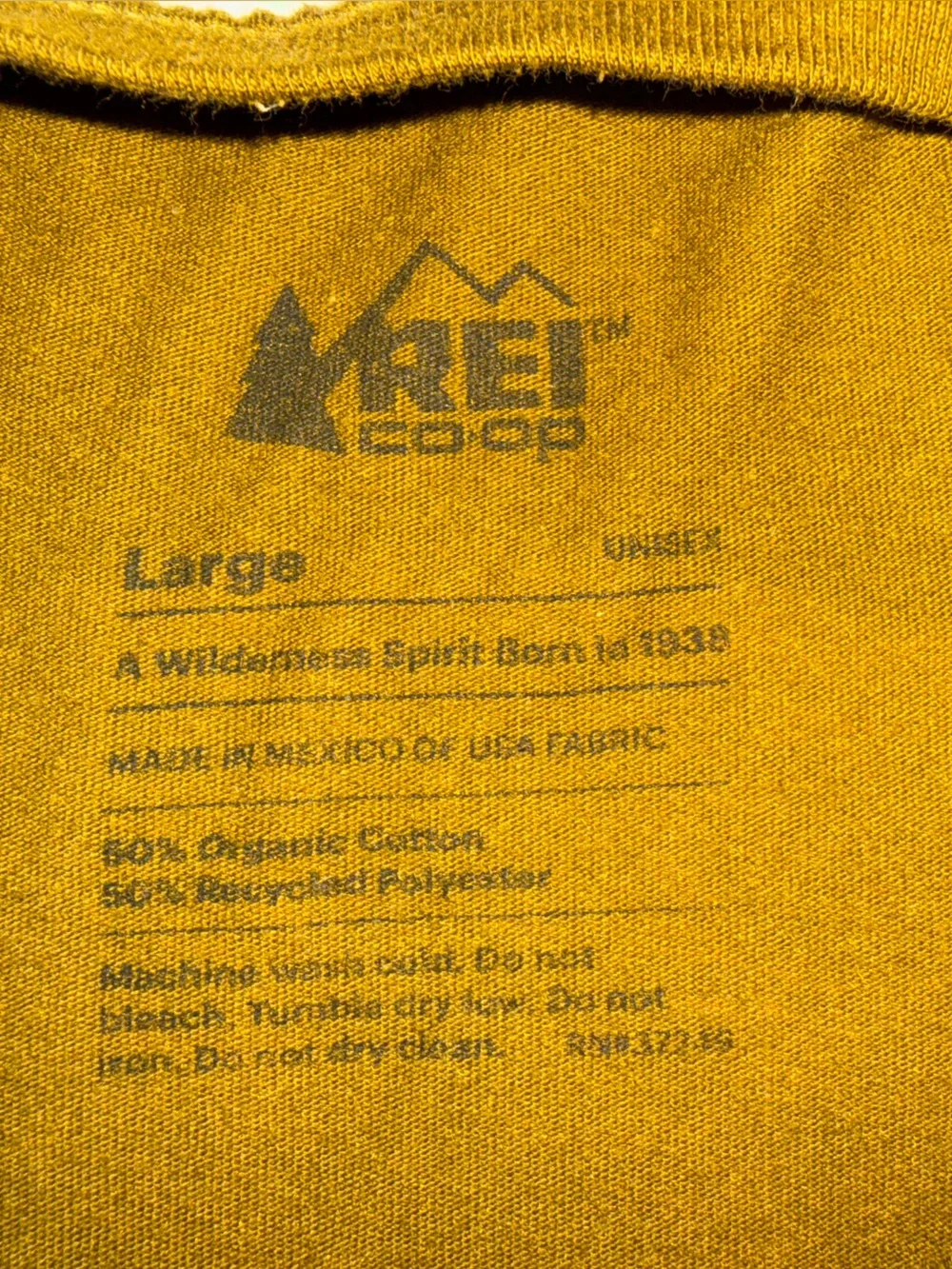 REI Co-op Olive Green Graphic T‑Shirt with Orange Mountain Print
